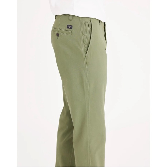 DOCKERS Chino Slim Fit 360 FLEX Khaki Army Green 5 Pkts Zip NWT 36x32 - Picture 3 of 8